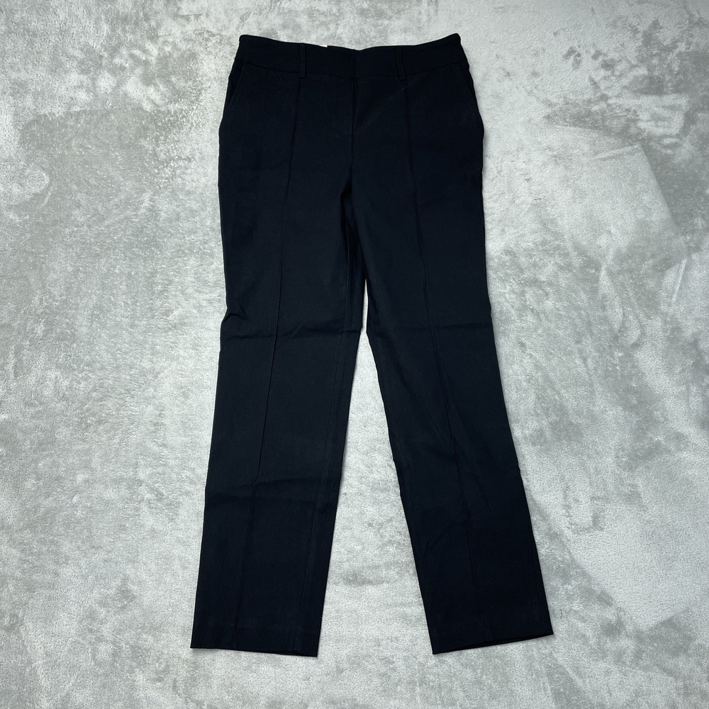Hilary Radley Women's M Slim Leg Black Rayon Blend Pants a2323